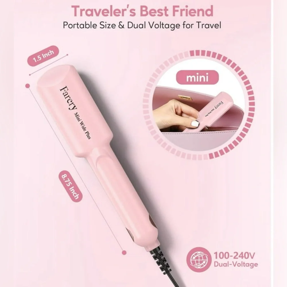 Farery Mini Wide Plus Flat Hair Flat Iron